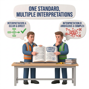 Standards exist but are interpreted differently